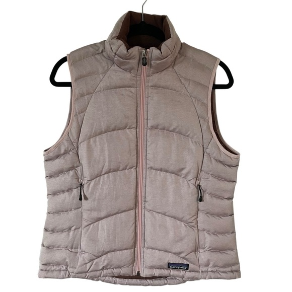 Patagonia Down Puffer Vest with Stand-Up Collar Women Size M - Picture 1 of 5